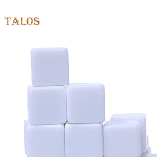 50Pcs 16mm/18mm Blanks Dice White Cubes Blanks Dice Set Classroom Board Game Smoothed Surface Six-Sided