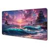 Stain Resistant NonSlip PTCG Game Mat Glowing Starry Sky Ancient Tree Design Card Playmat Smooth Gaming Mouse Pad