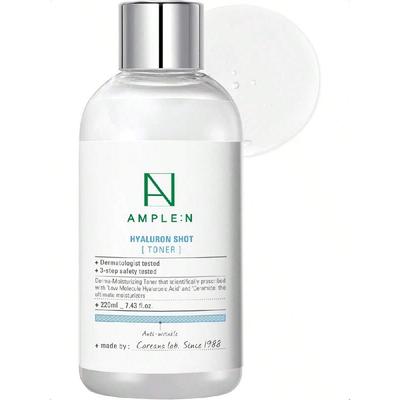 Ample:N Hyaluron Shot Toner 220ml Hydrating  Lightweight Moisturizing Essence For Deep Hydration | Helps Minimize The Appearance Of Wrinkles