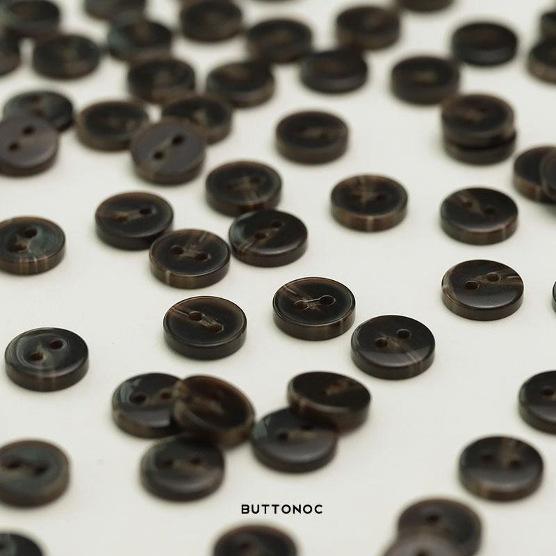 Two Eyes Resin Buttons Brown Beige Shirt Sleeve Collar Buttons Children'S Clothing Long Sleeve Knitted Cardigan Clothing Accessories