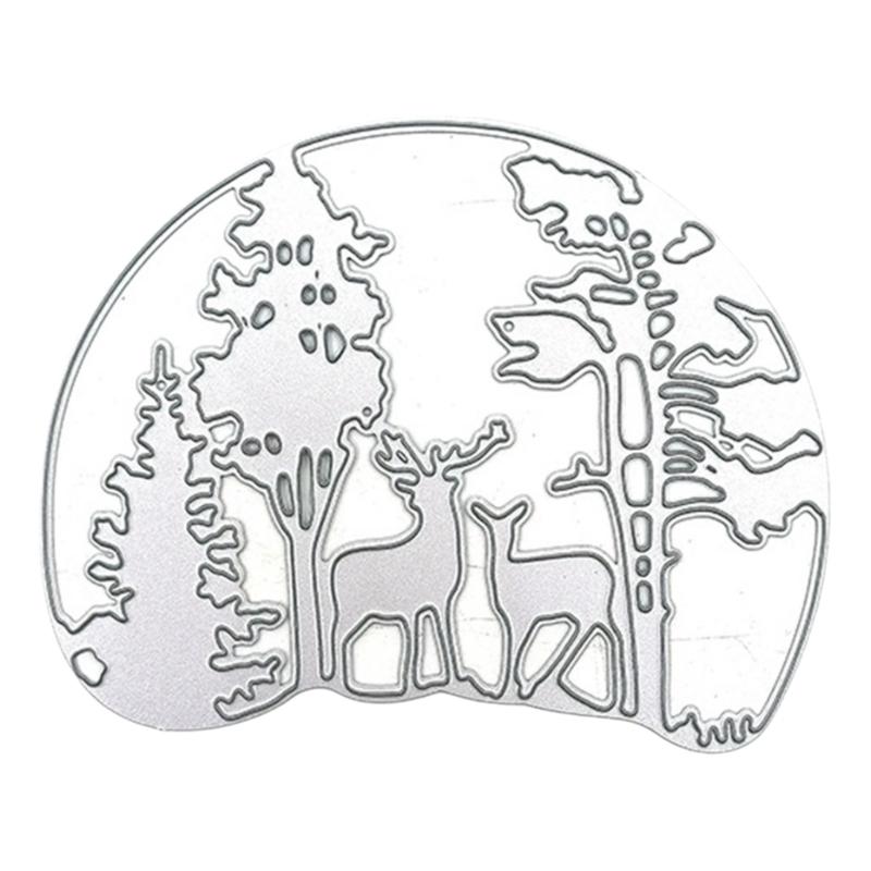 5 Pcs Christmas Tree Cutting Dies Embossings Stencils Christmas Metal Die Cuts for DIY Scrapbooking Card Decoration