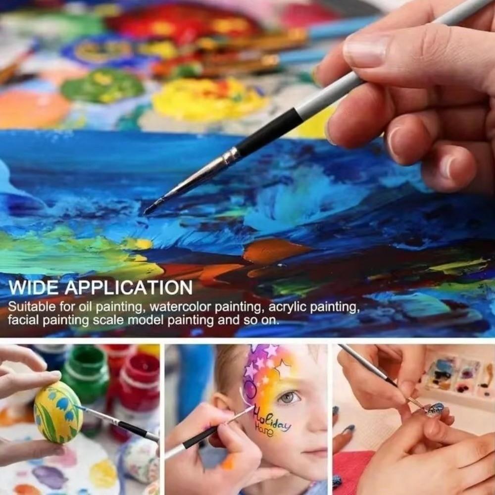 24pcs/set DIY Art Paint Brush Set Wooden Handle Oil Painting Brushes  Watercolor Painting