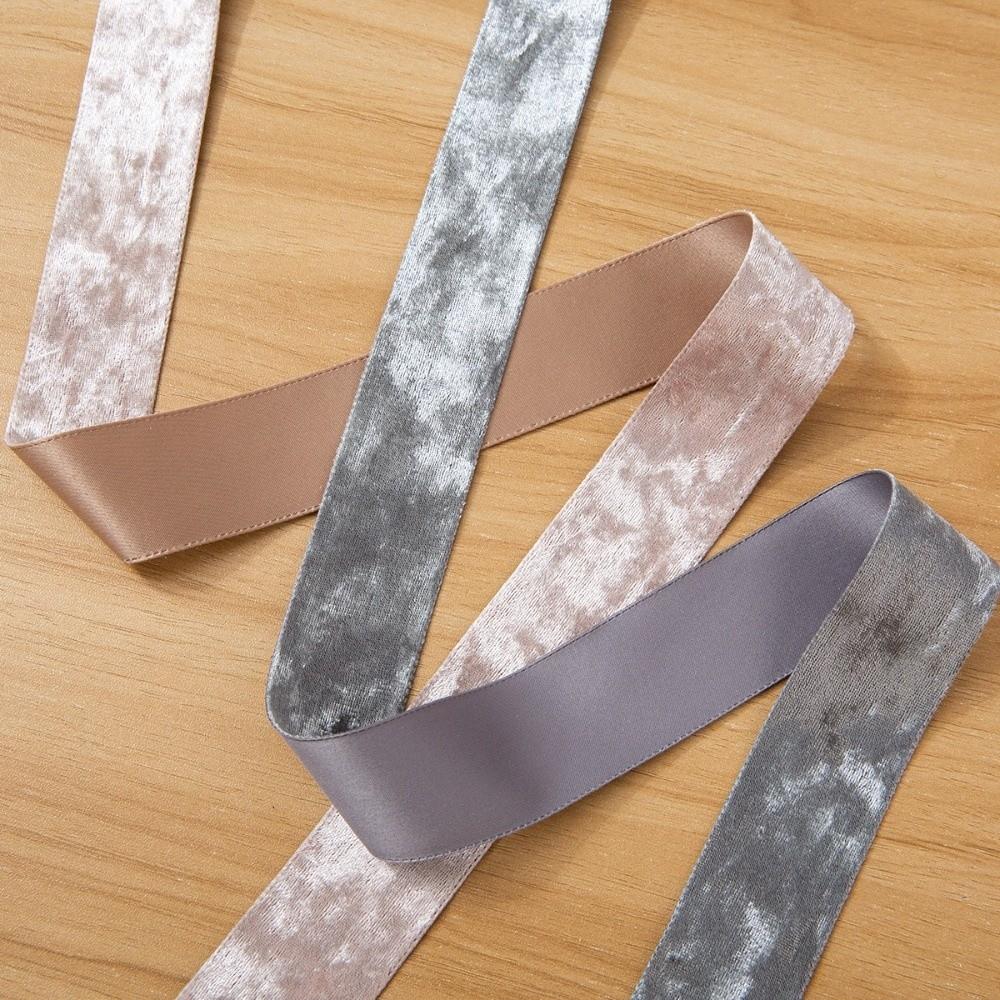 Crushed Velvet Velvet Wired Ribbon 3.8cm Width Gift Wrapping Ribbon Gift Wrapping Christmas Tree