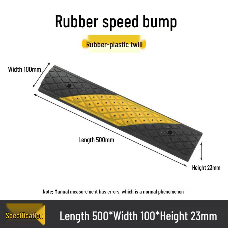 Бытовой резиновый лежачий полицейский и противоскользящая полоса