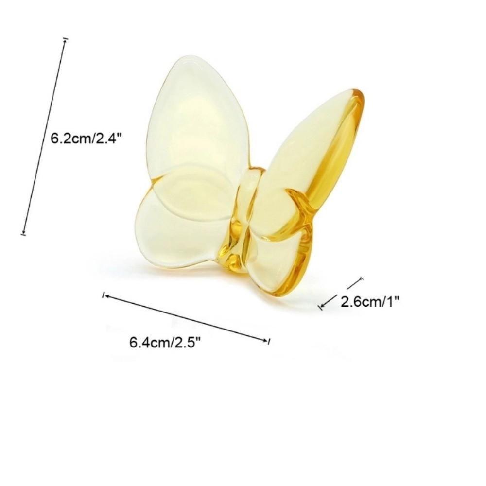 Glass Butterfly Figurine Mini Table Ornaments Elegant Desktop Decoration  Craft Collection