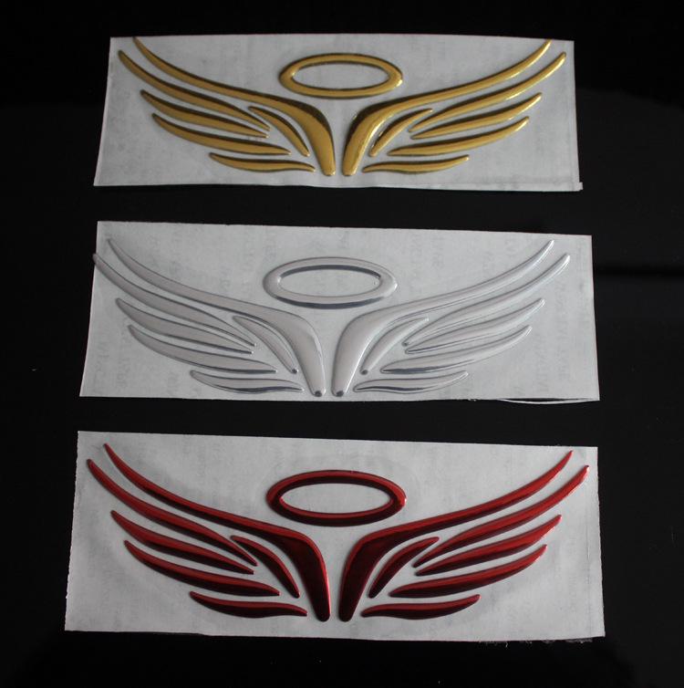 3D Angel Wings Car Emblem Sticker - Stereoscopic Car Decal for Decoration