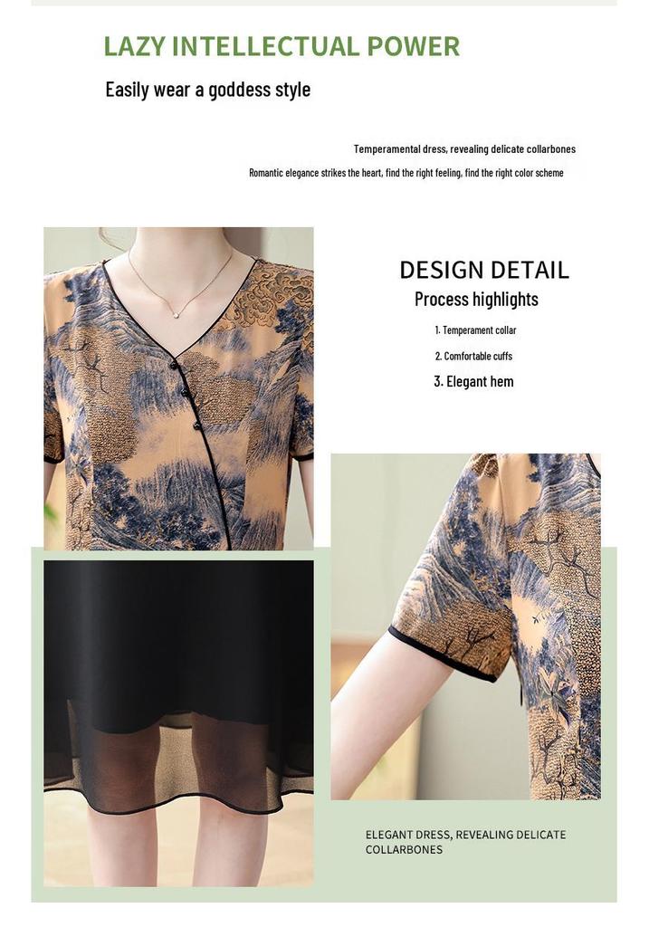Elegant Chiffon Two-Piece Dresses for Petite Mothers and Mature Women