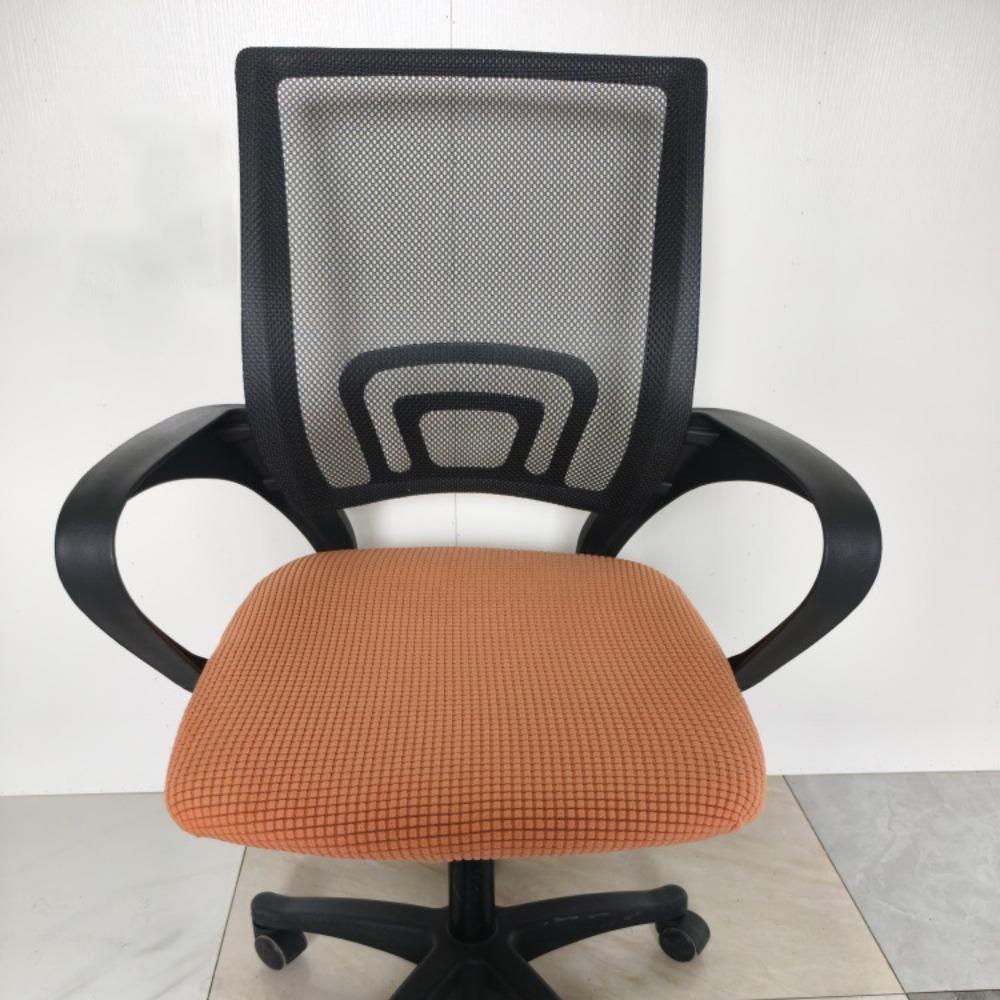 Velvet Spandex Office Chair Seat Covers Stretch Solid Color Armchair Seat Protector Removable Chair Dustproof Cover