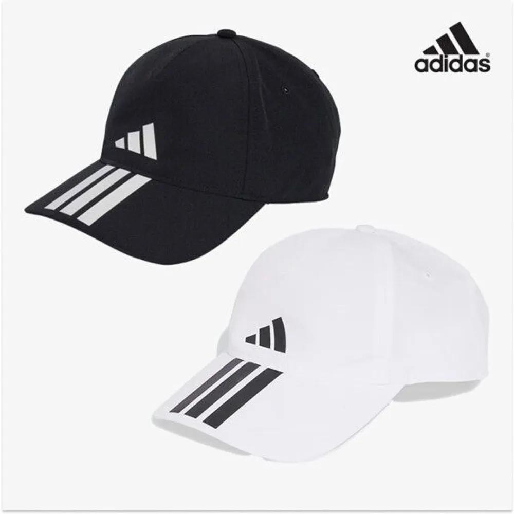 [adidas] Легкая бейсболка с тремя полосками Черный Белый white