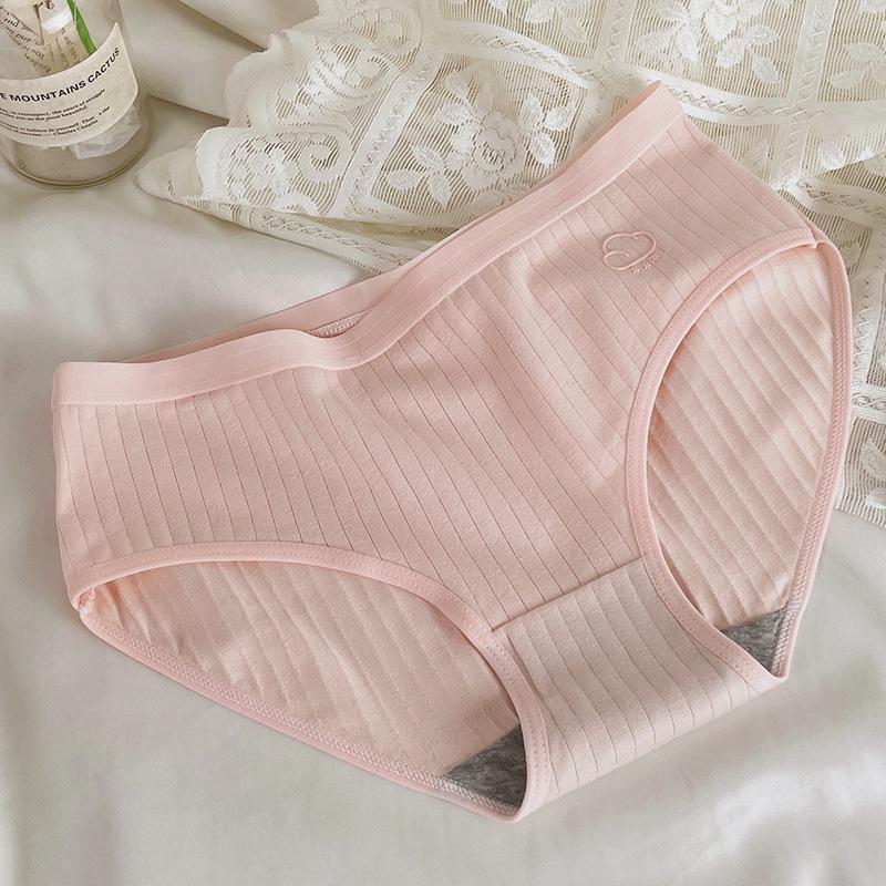 Women's Mid-Waist Breathable Cotton Seamless Tummy Control Japanese Style Panties