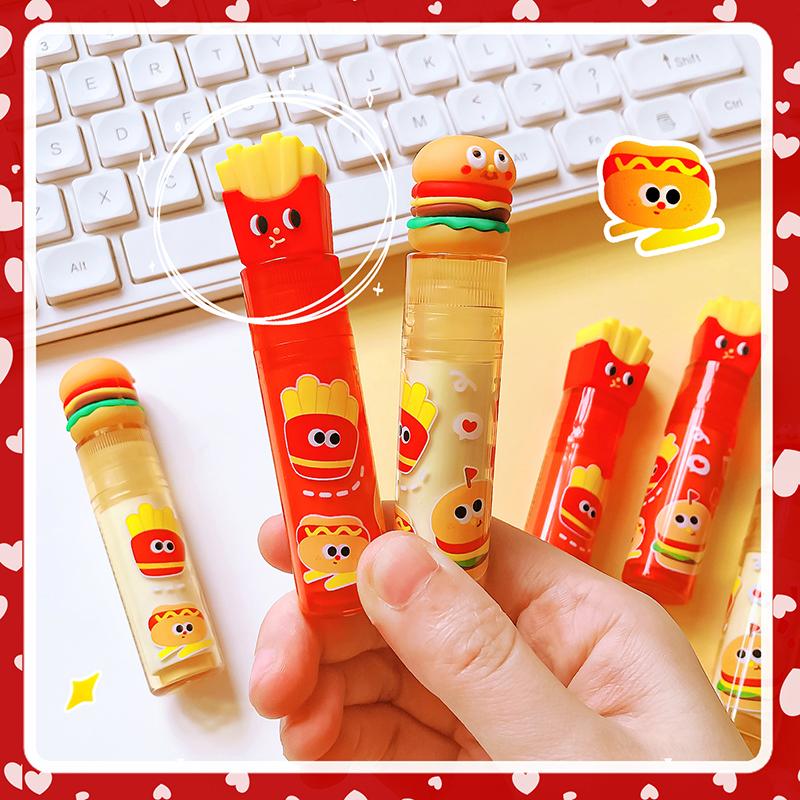 Kawaii Stationery Aesthetic Stationery Office Supplies School Items Gift for Kids Eraser Cute Hamburger Fries Funny Rubber