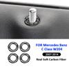 Carbon Fiber 4PCS Car Door Latch Lifter Button Frame Lock Bolt Cover Decoration Sticker For Mercedes Benz C Class W204 2007-2014