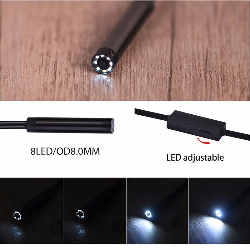 1200P kamera endoskopowa WIFI Mini wodoodporna kamera inspekcyjna do kabli 8mm boroskop USB dla systemu Android IOS
