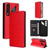 Cubic Grid Texture Flip Leather Phone Case