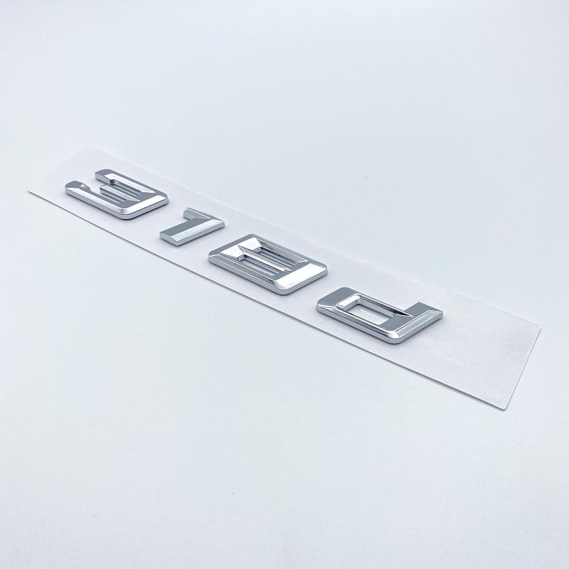 Nová čísla písma Písmena 316d 318d 320d 325d 328d 330d 335d Emblém GT ABS pro BMW řady 3 E90 E46 F30 Logo kufru auta