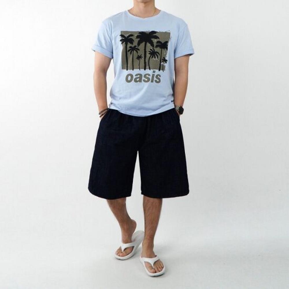 Onl Men S Linen Denim Bermuda ShortS 7 8 Onl 1+1