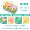 Food Grade Silicone Ice Cream Mould Heart-Shaped Snowman Christmas Tree Popsicles Mold Reusable Kids Homemade Frozen Popsicle