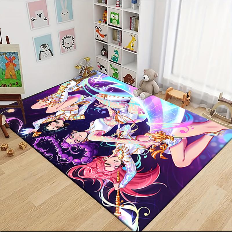 Fantasy Dance Party Carpet Rug Soft Washable Antislip Home Living Room Sofa Mats Personalized Christmas Rug