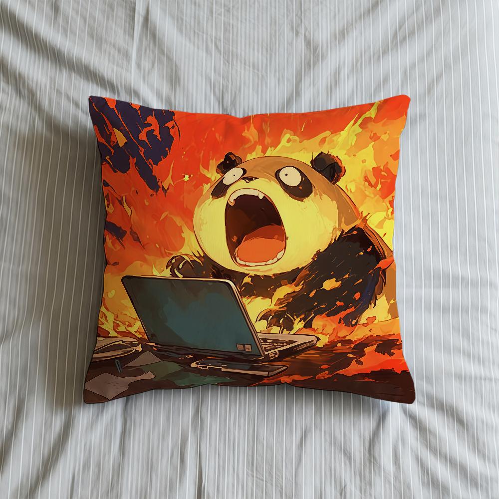 Cushion Surprised Cover Soft Case Sofa Living Room Home Comfortable Office Decor Computer Cute Angry Protective Pillow Covers