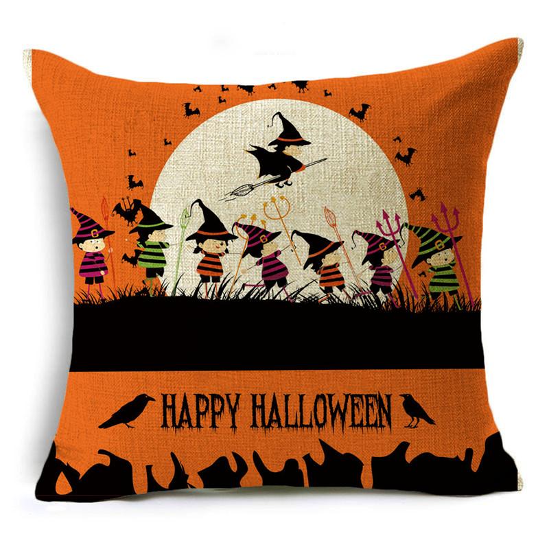 Halloween Theme Moon Night Series Pillowcase Dark Wind Sofa Cushion Cover Holiday Gift 40*40cm/45*45cm/50*50cm