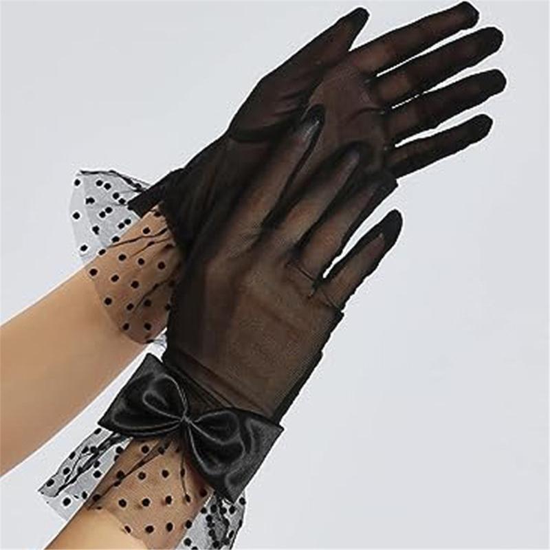 Gants en dentelle pour événement formel, fête, costume, gants élégants de mariage, unisexe adulte, performances scéniques, gants