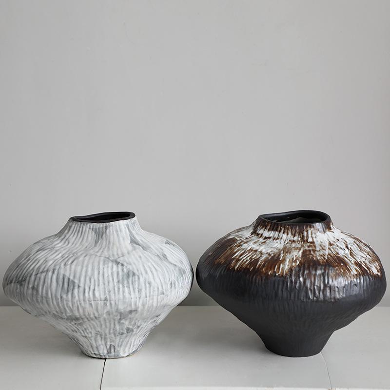 Zen Wabi-Sabi Jingdezhen Ceramic Vase for Flower Arrangements