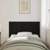 Wall Mounted Bed Headboard In Black Oak Effect Made of Wood Based Material