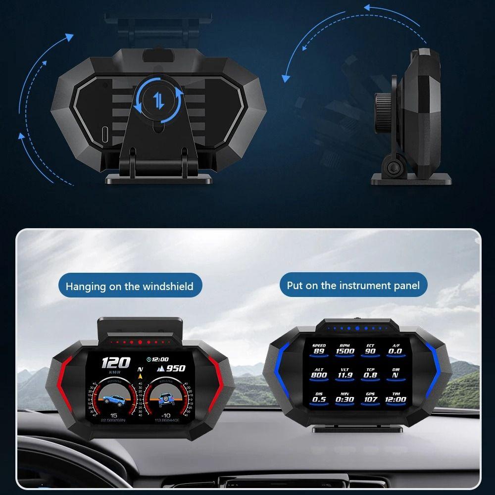 HUD Digital Speedometer Portable GPS Digital Speedometer Car Head Up Display  Car Accessories