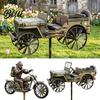 Metal Wind Spinner Garden Art Sasquatch Wind-Powered Weather Vane Yard Ornament Kinetic Windmill Sculpture Outdoor Patio Lawn Decoration Decor