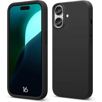 Protective Case - BOOLING - for iPhone 16 - Soft Silicone - Black - Protection Against Shocks and Scratches