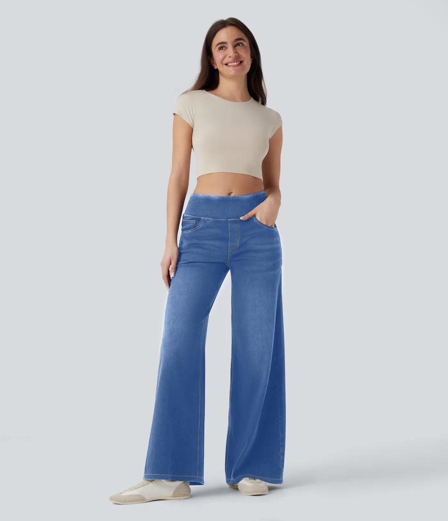 2025 Summer Women's High-Waisted Slimming Wide-Leg Jeans: Casual, Versatile, and Fashionable