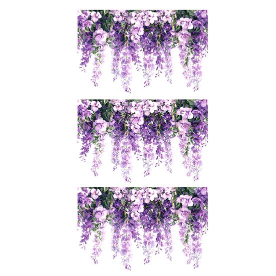 Window Sticker Rose Vine Design PVC Waterproof Wall Sticker No Glue Residue Versatile