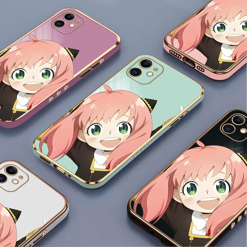 Fargerike utskriftsmønstre Firkantet kantmønster deksel Belagt telefonskall Luksusbelegg Mykt telefondeksel til iPhone Motorola Moto OnePlus Samsung