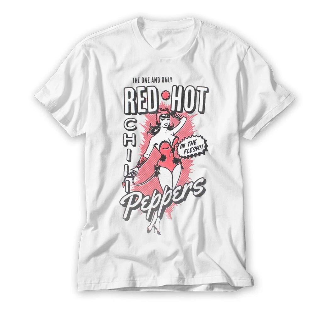 Red Hot Chili Peppers In The Flesh Mens T Shirt Rock and Roll Classic Tee White