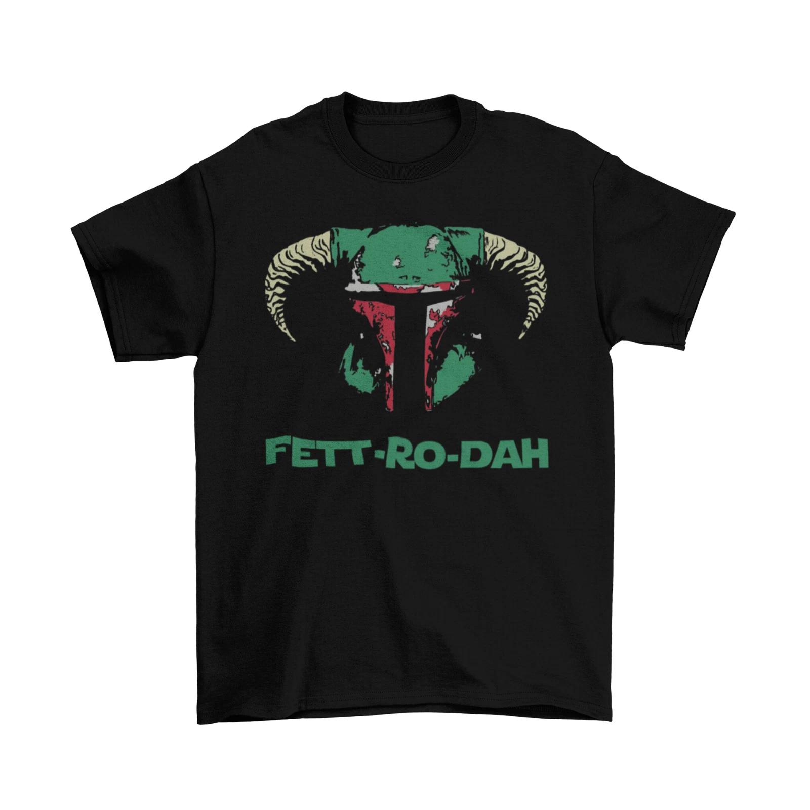 Boba Fett Skyrim T-Shirt Cotton Unisex Funny Adult Starwars Dragon Born New XL