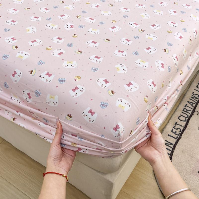 Cearșaf cu elastic ultra-moale, pre-spălat, cu motive florale, și fețe de pernă - se potrivește saltelelor de până la 25 cm, hipoalergenic, ușor de întreținut