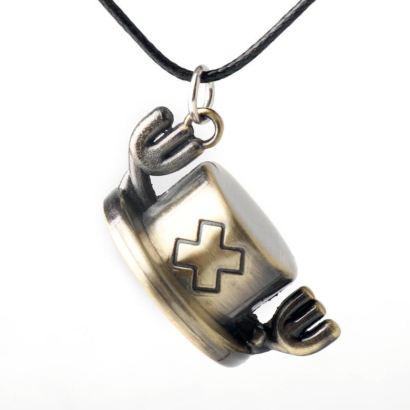 One Piece Necklace: Chopper, Ace & Luffy Straw Hat Pendant - In Stock