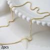 2 pieces of artificial pearl chain nail accessories Y2K metal DIY nail accessories, short nails French tips