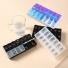 Portable 7 Day Weekly Pill Organizer Box 14 Compartments Travel Medicine Storage Container for Tablets Vitamins Oil Supplements