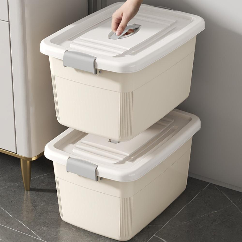 Caixa de Armazenamento à Prova de Poeira Caixa para Miudezas com Tampa Uso Fácil Espessada Resistente à Umidade e Economizadora de Esforço Caixa de Armazenamento de Grande Capacidade