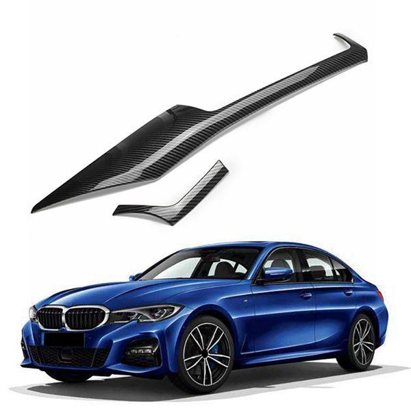 2-Piece Carbon Fiber Texture ABS Center Console Trim for BMW 3 Series F30/F34/F32/F33/F36