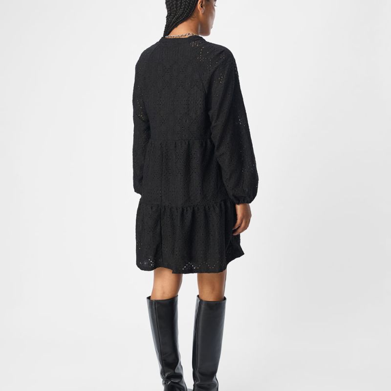 Robe midi Gia oversize col V broderie anglaise Femme OBJECT