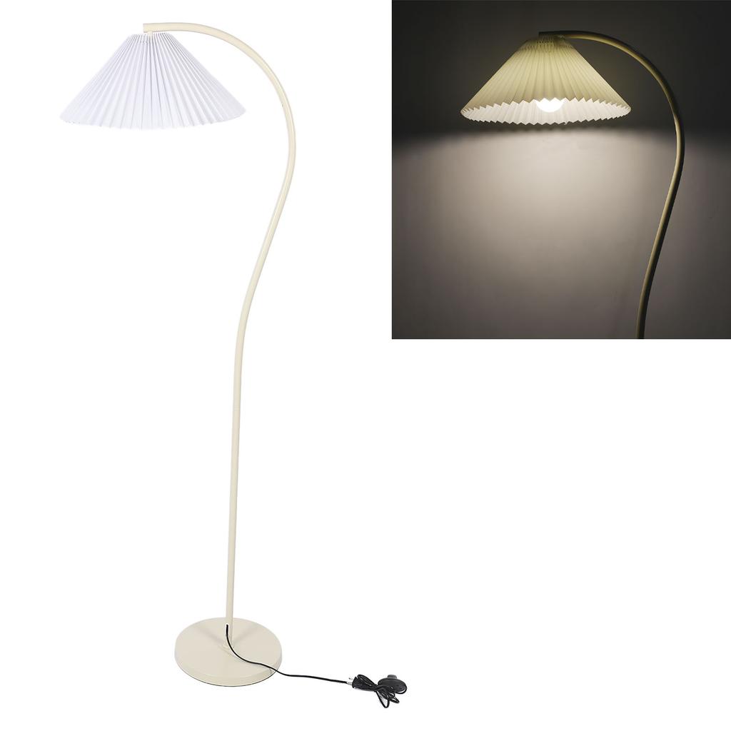 LED Floor Lamp 12W E27 Bulb 3 Light Modes 3000‑6500K Dimmable Remote Control Metal Standing Lamp with Foot   for Reading