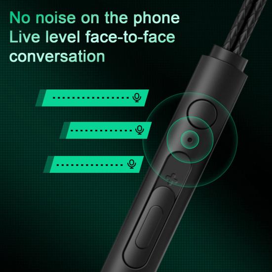 Wired Earphone Stereo Sound Sports Headset with Microphone 3.5mm/Type-C Plug In-ear Headphone for Game Music Calls