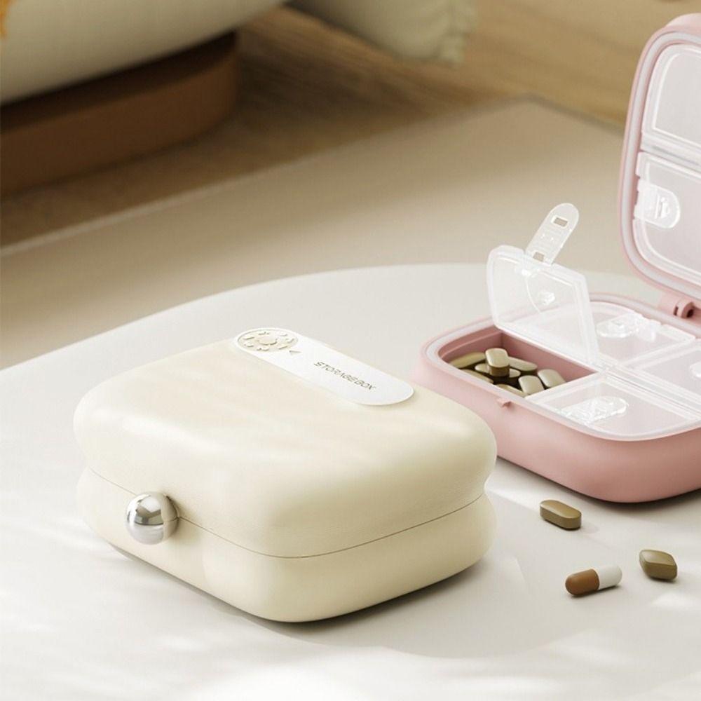 Moisture-Proof Double Layer Pill Organizer Mini Pill Dispenser Portable Weekly Pill Box for Home