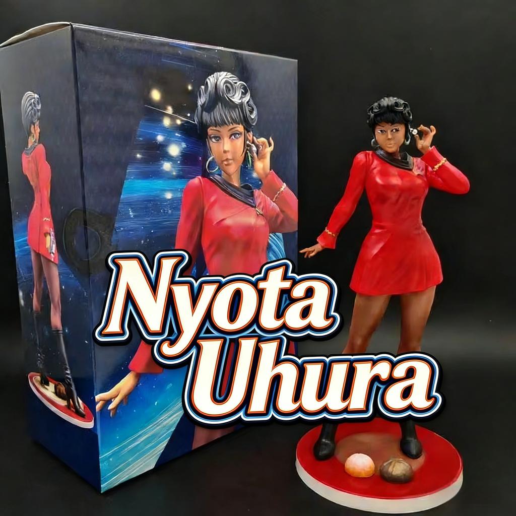 22Cm Star Trek Uhura Pvc Standing Posture Cool Girl Anime Figure Statue Desktop Ornament Decoration Collection Gift Toy For Fans