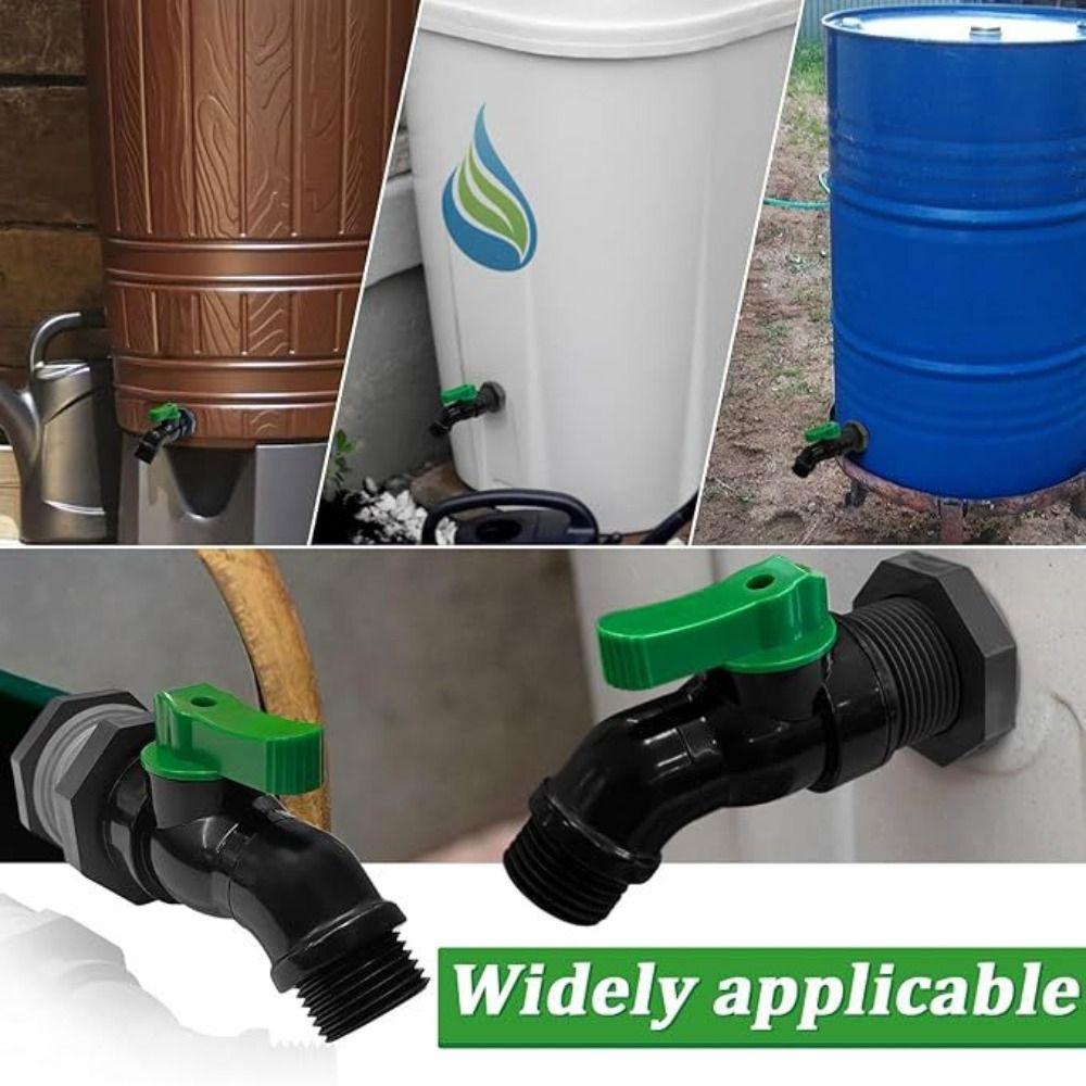 Downspout Collector Rain Barrel Spigot 3/4 GHT Thread Container Spigot  Outdoor Garden