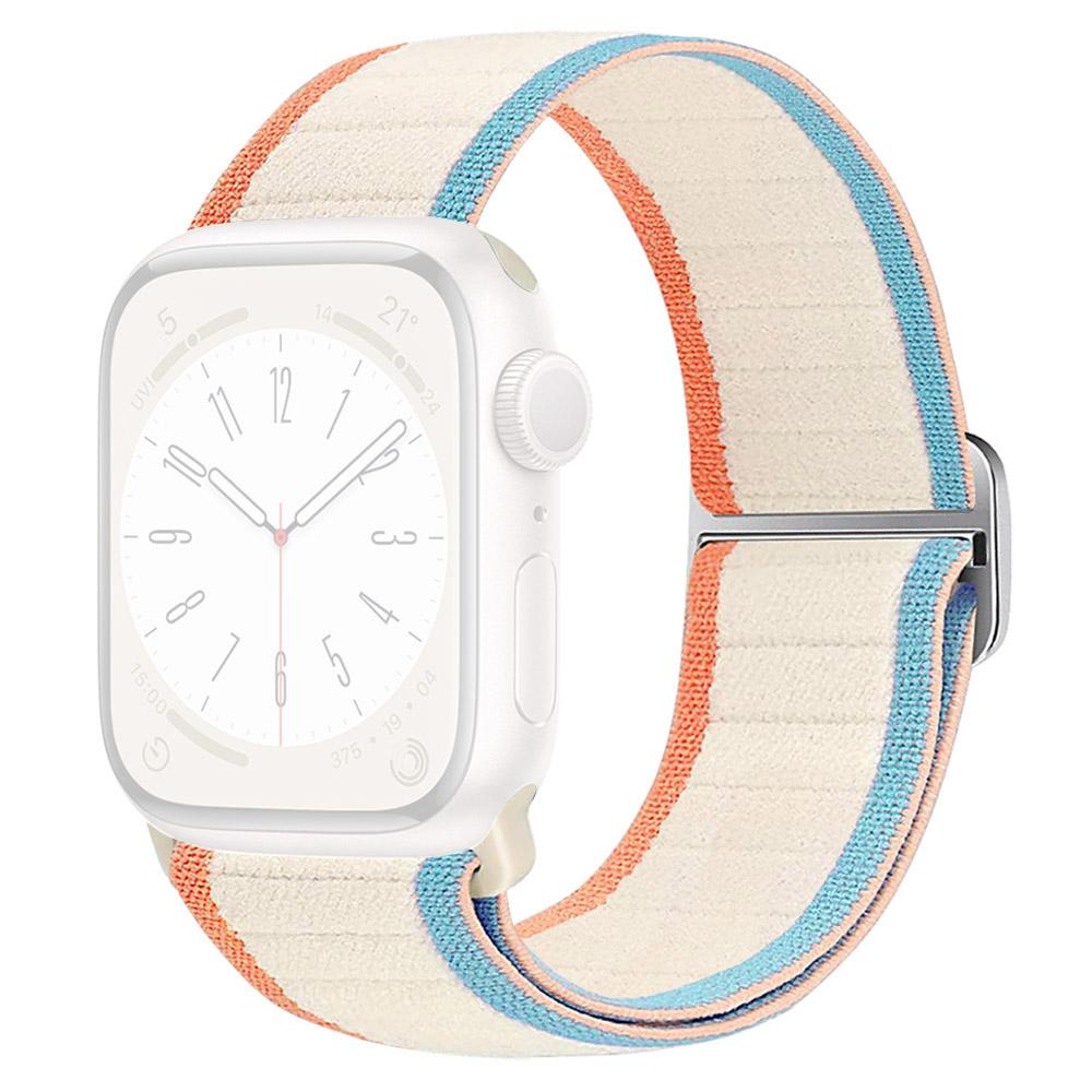 Watch Band For Apple Watch Series 10 9 8 7 SE 6 5 4 3 2 1 42mm 41mm 40mm 38mm Elastic Nylon Figure-8 Buckle Strap