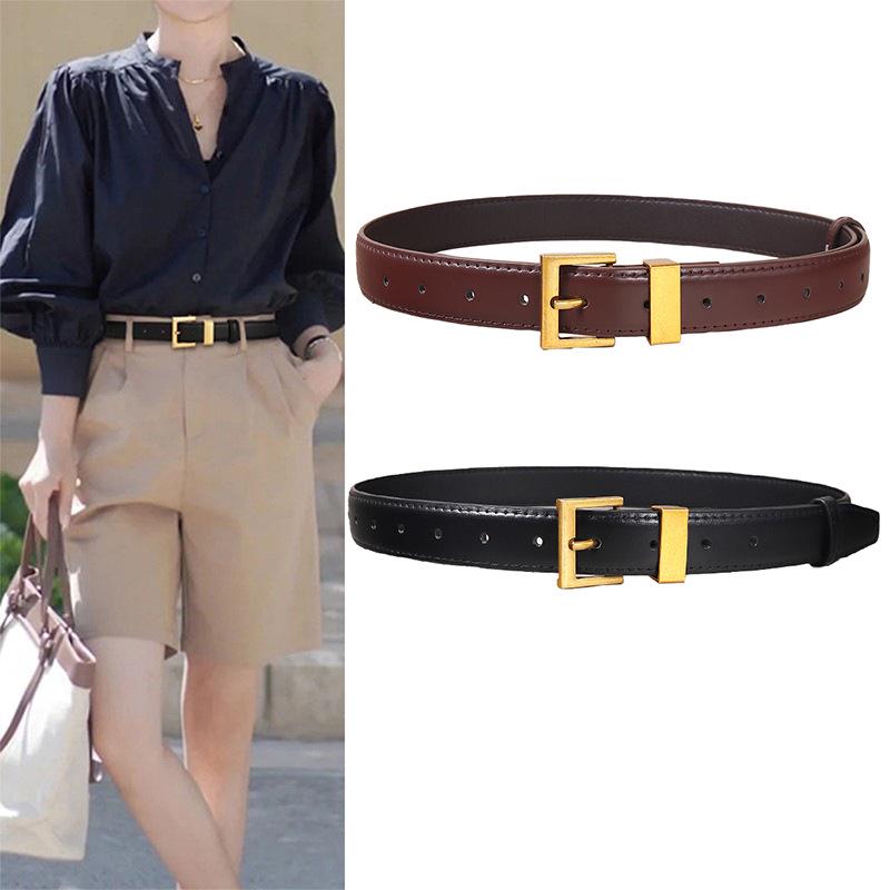Women's High-End Leather Elastic Waist Cincher Belt - Simple, Versatile, Fashionable Ins Style