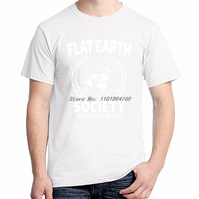 Flat Earth Society Fashion Graphic T Shirts Summer Tees Tops Cotton Oneck New Shirts And Tshirts Unisex Unisexs Print T Shirt